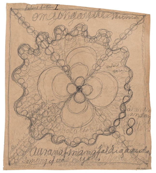 A collective automatic drawing by The Five, Hilma af Klint's spiritualist group